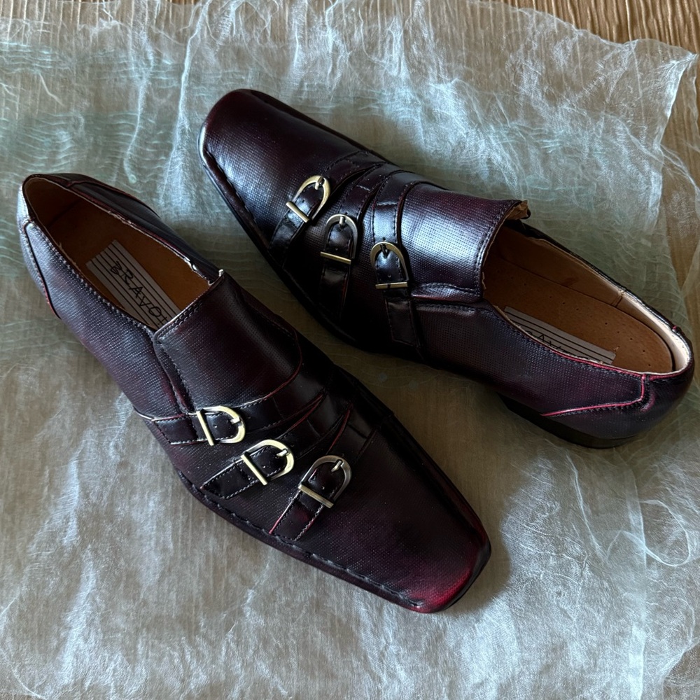Vampiric Ox Blood Leather Slip-On Loafers